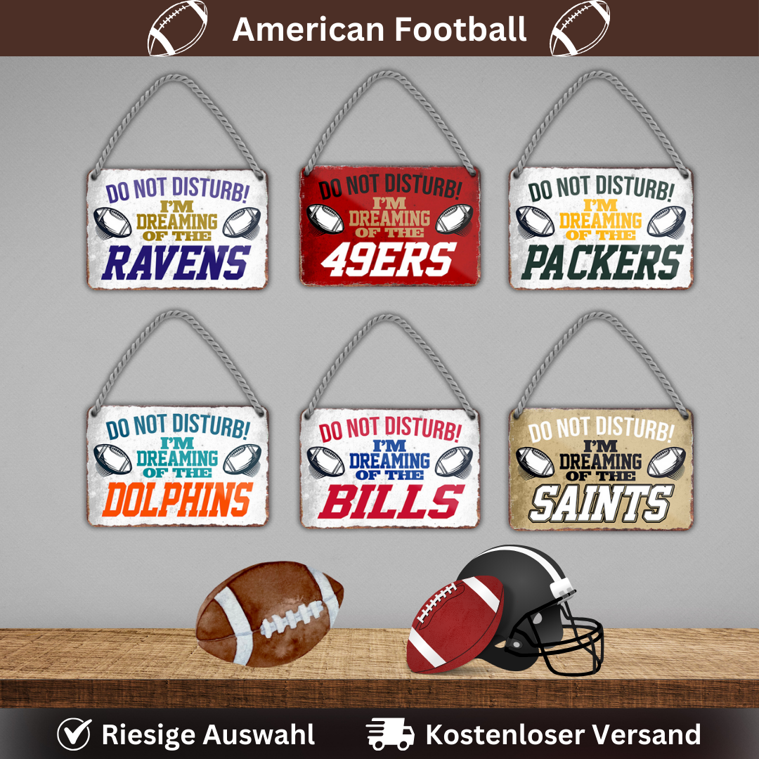 American Football Blechschilder