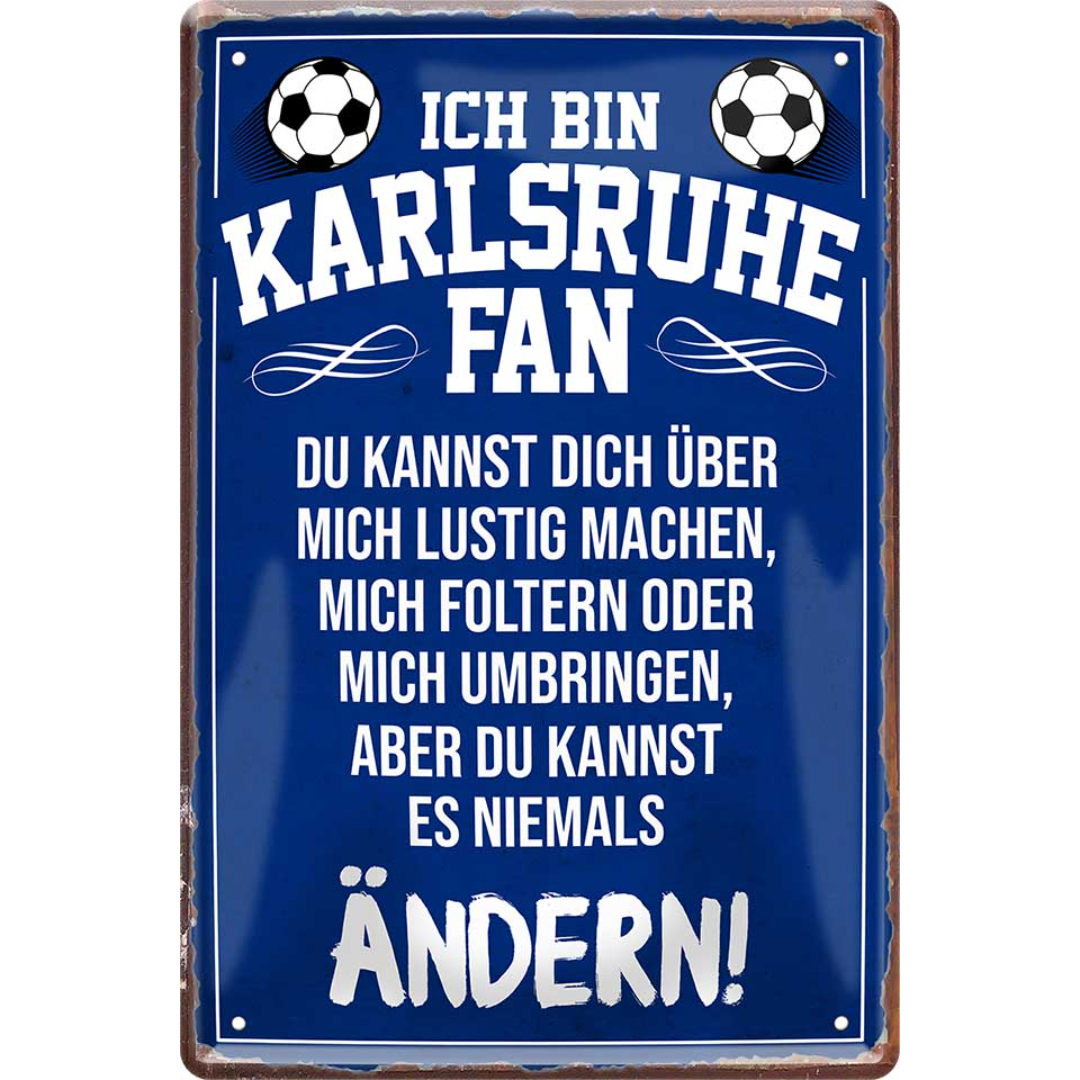 Karlsruhe Fanartikel Blechschilder