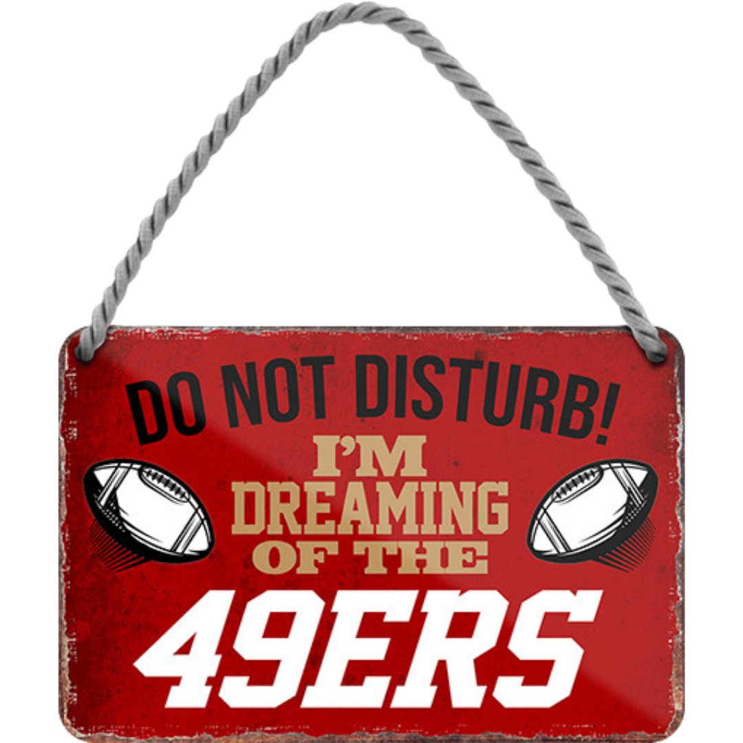 49ers Fanartikel Blechschild 18 x 12 cm
