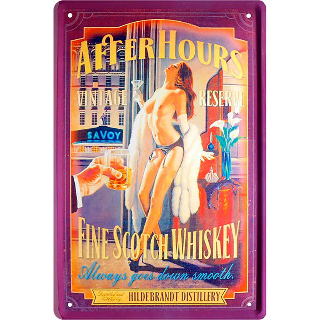 Pin-Up Girl After Hours Blechschild 20x30cm