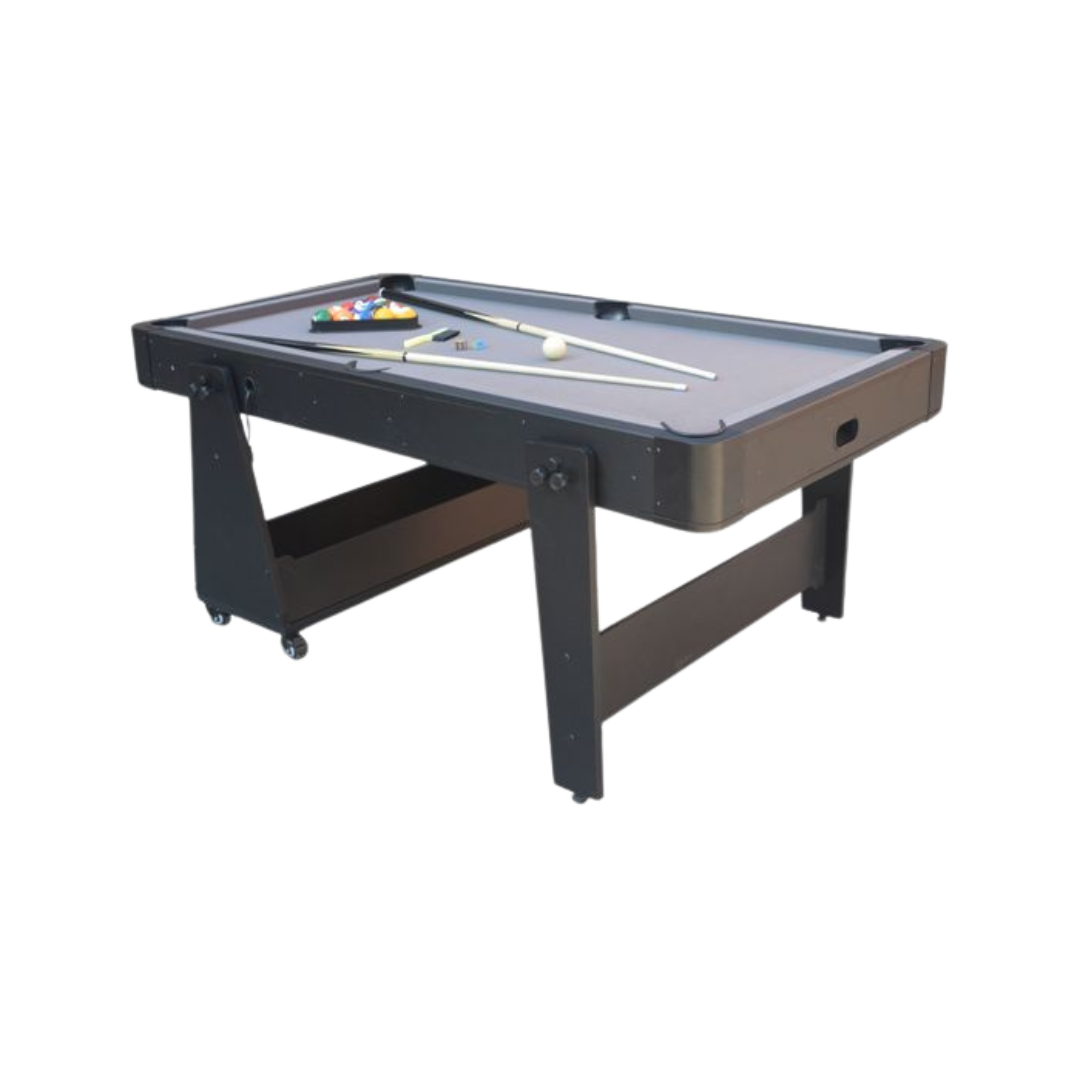 Multi-Tisch Airhockey + Billardtisch schwarz (zusammenklappbar)