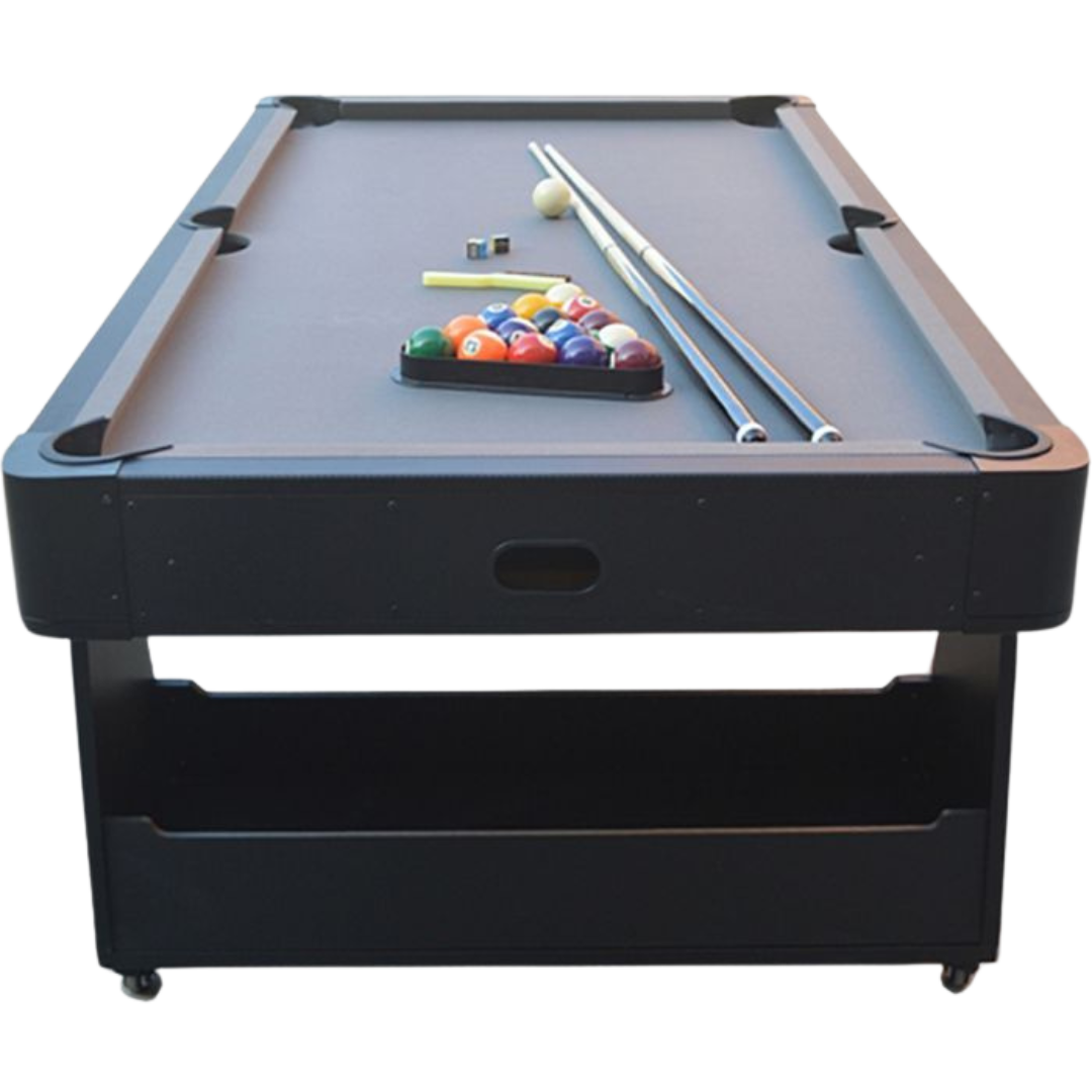 Multi-Tisch Airhockey + Billardtisch schwarz (zusammenklappbar)