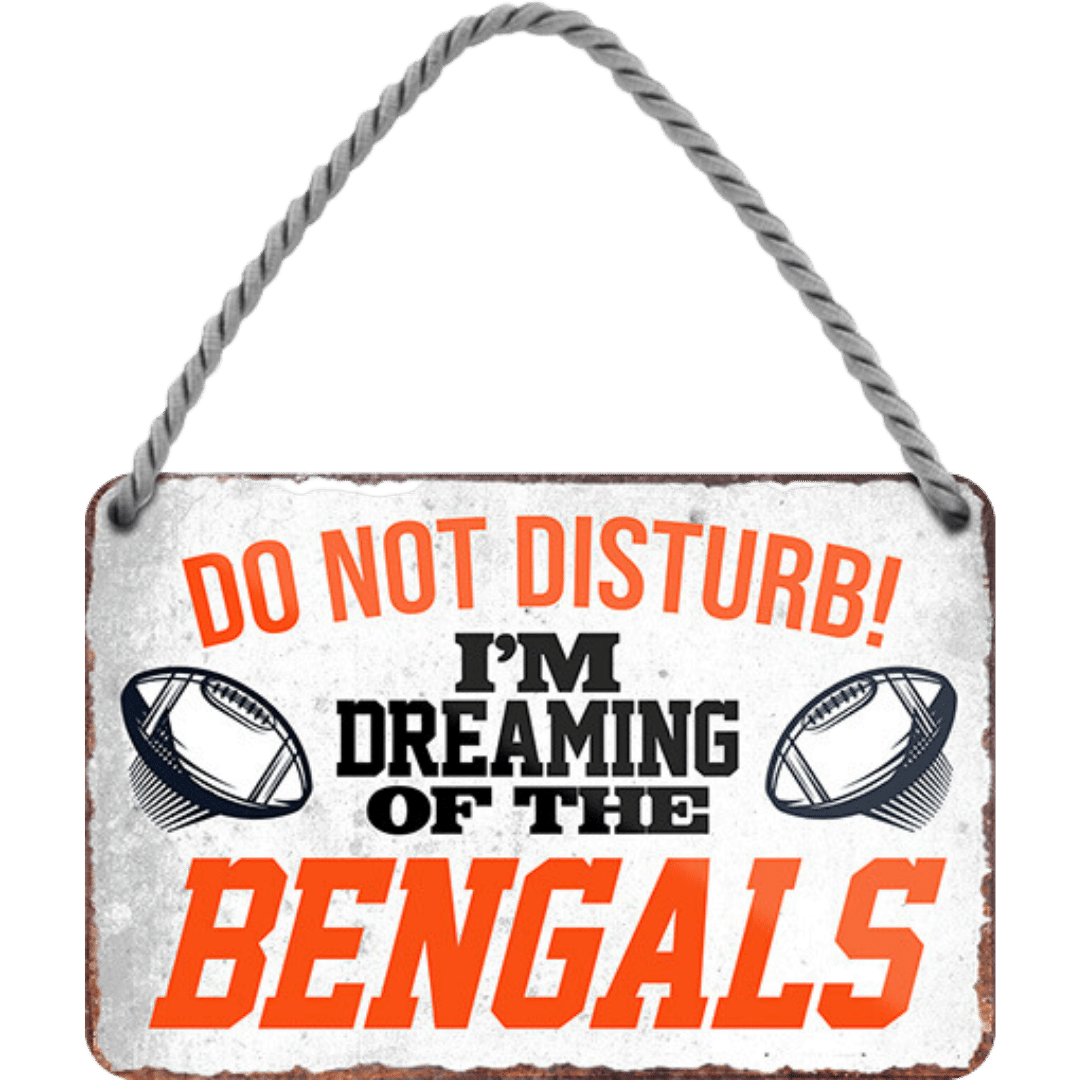 Bengals Fanartikel Blechschild 18 x 12 cm