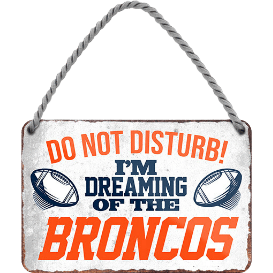 Broncos Fanartikel Blechschild 18 x 12 cm