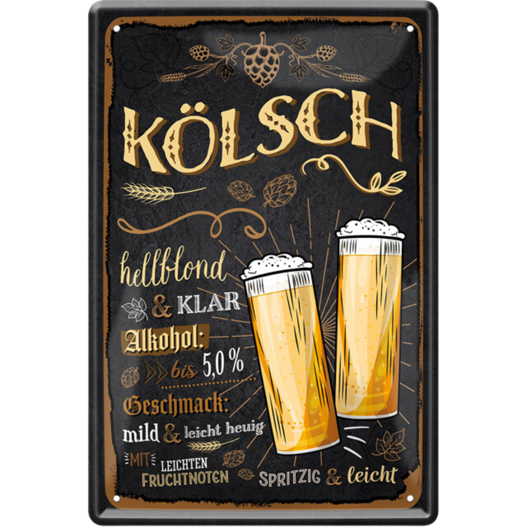 Kölsch Blechschild 20 x 30 cm