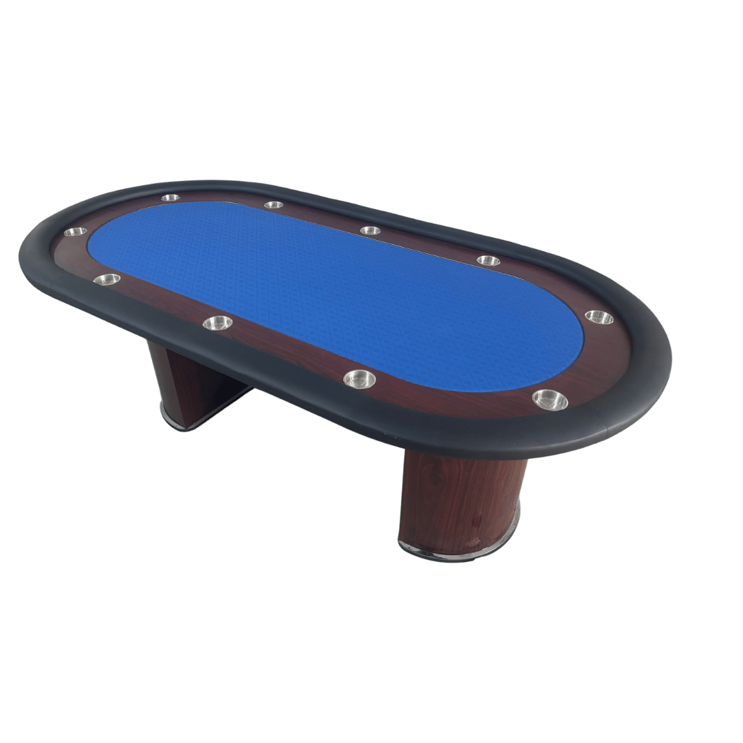 Pokertisch rot ohne Abdeckplatte mit Getränkehaltern