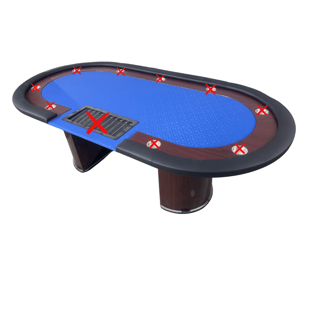 Pokertisch inkl. massiver Abdeckplatte