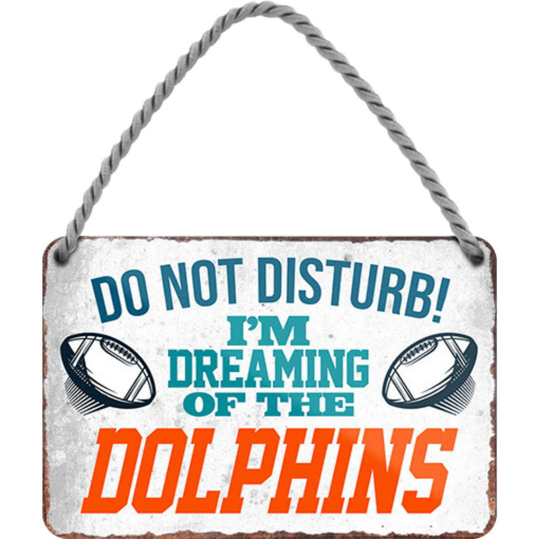 Dolphins Fanartikel Blechschilder 18 x 12 cm