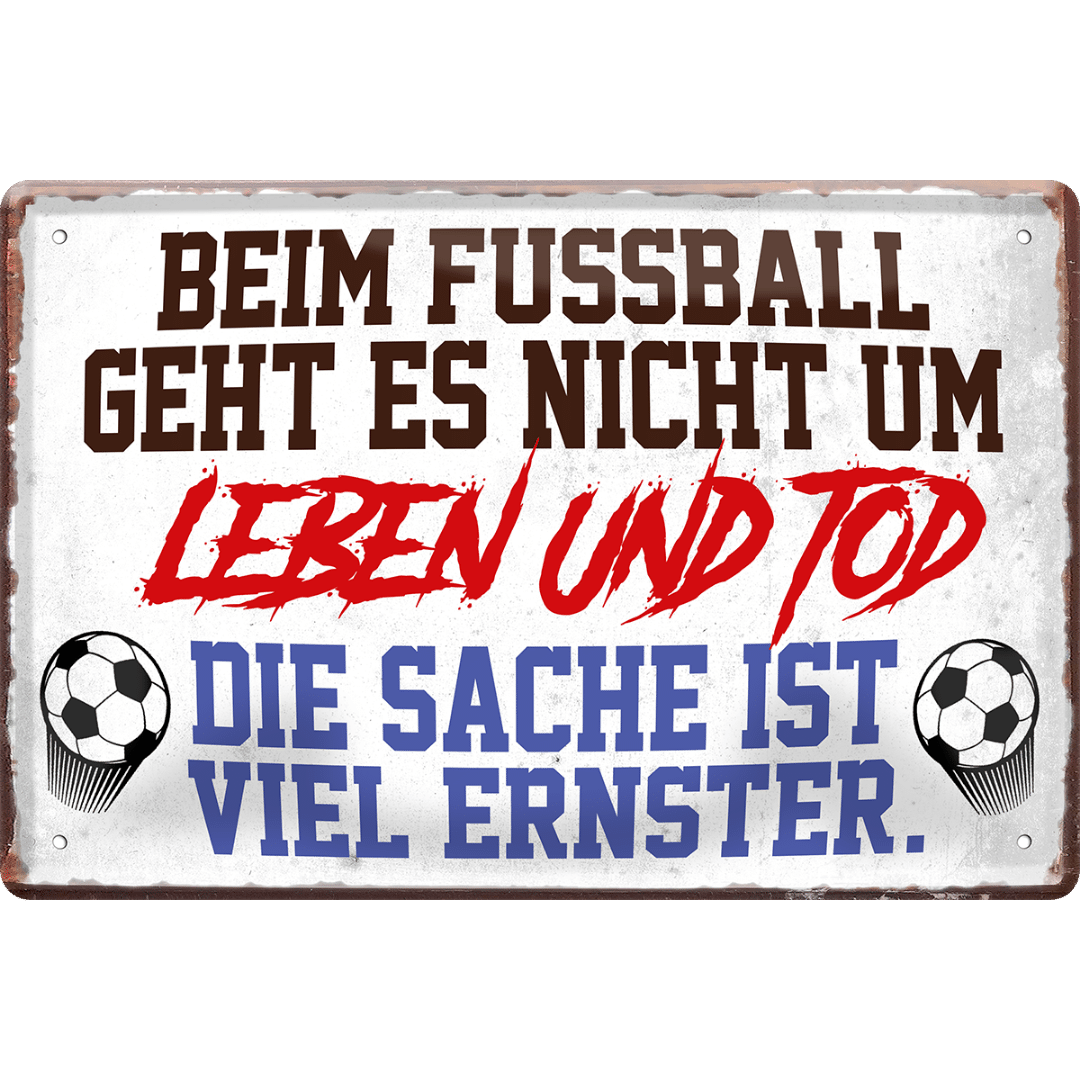 Fußball Fanartikel Blechschild
