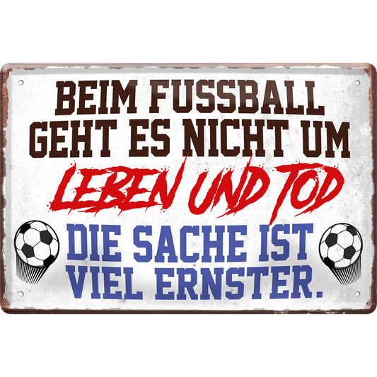 Fußball Fanartikel Blechschild