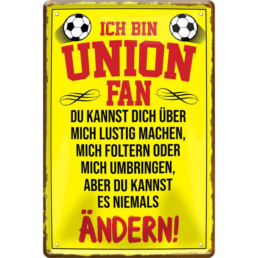 Union Fanartikel Blechschilder