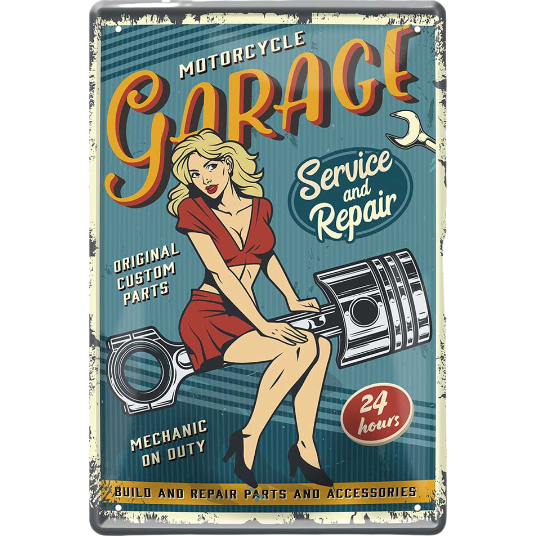 Pin-Up Girl Garage 2 Blechschild 20x30cm