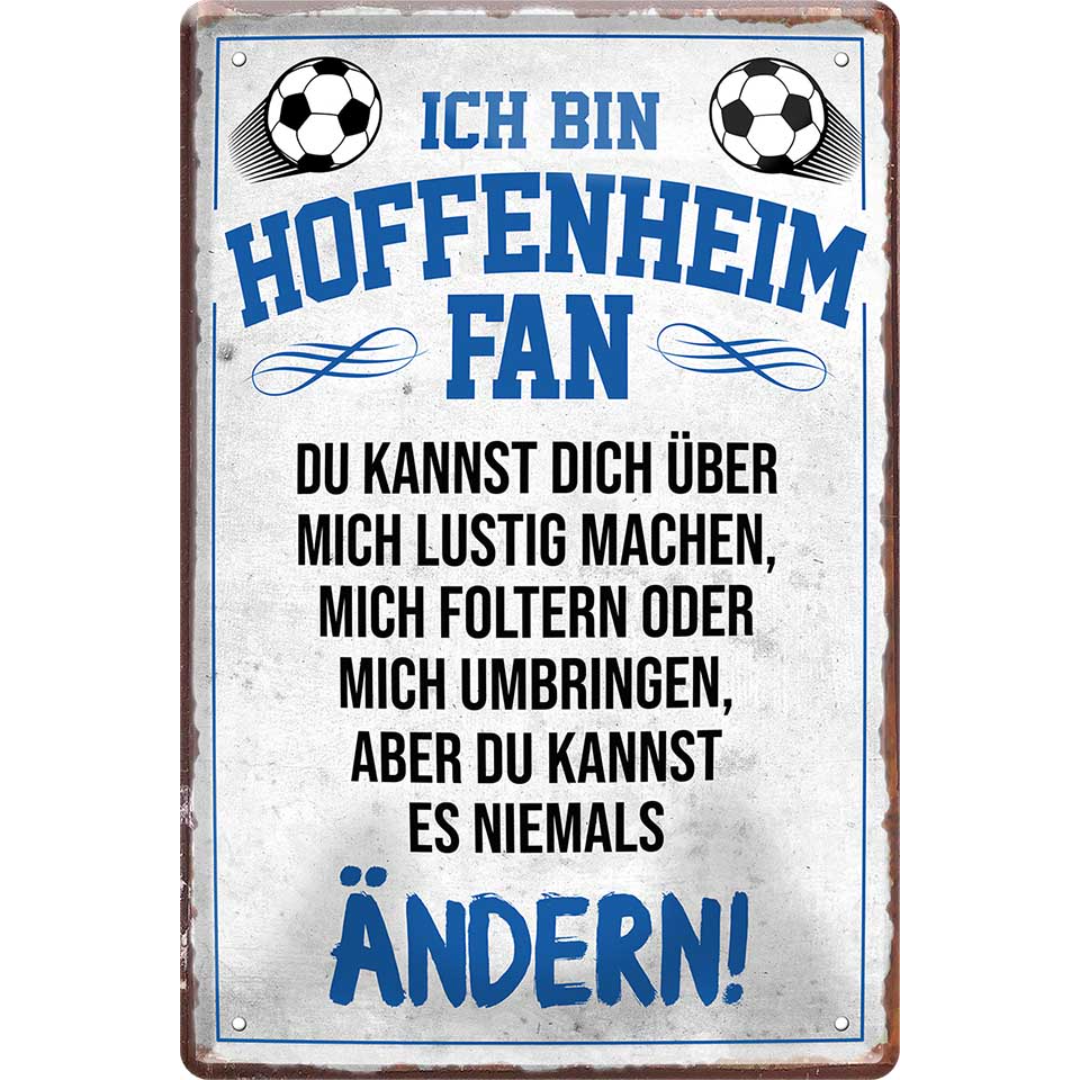 Hoffenheim Fanartikel Blechschilder