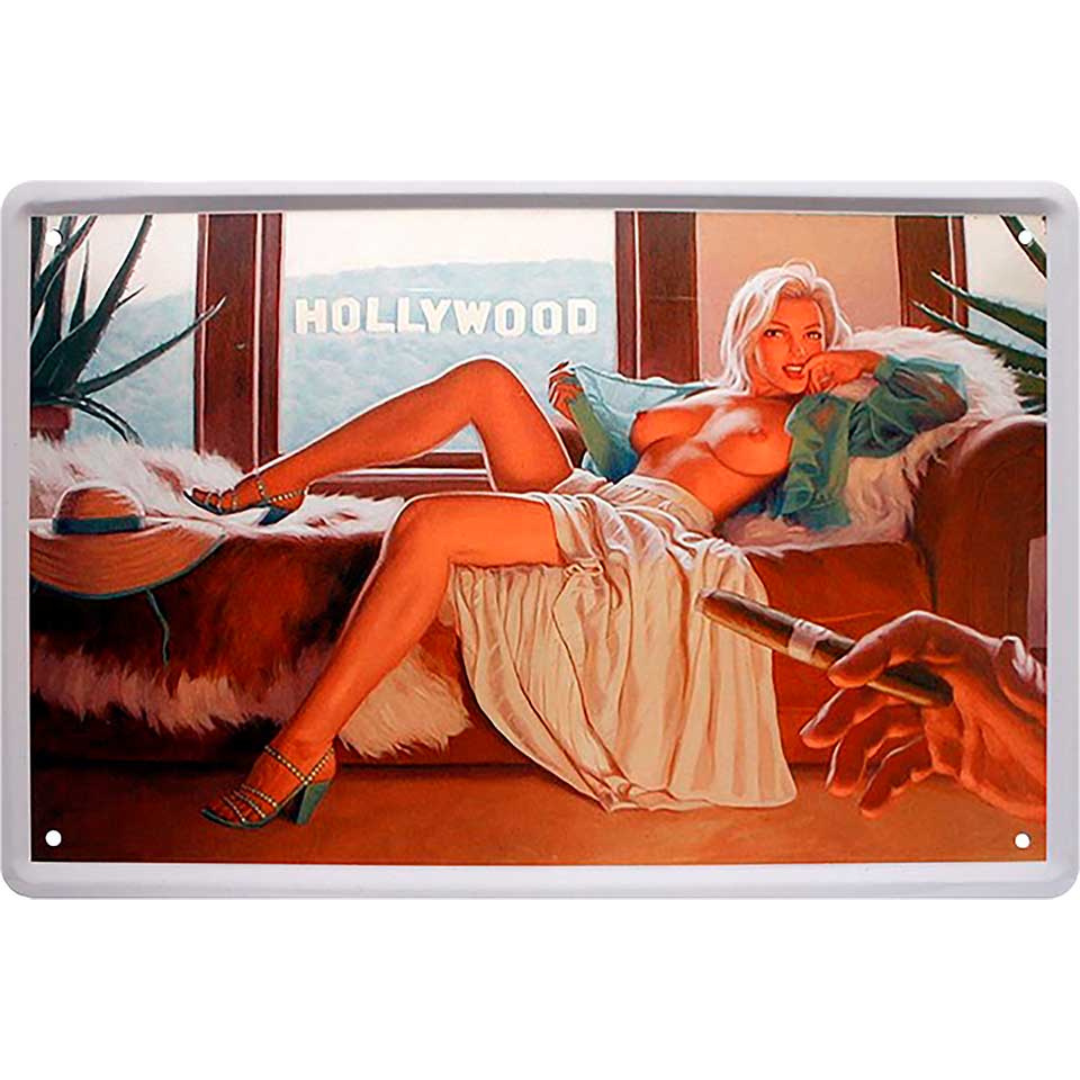 Pin-Up Girl Hollywood Blechschild 20x30cm
