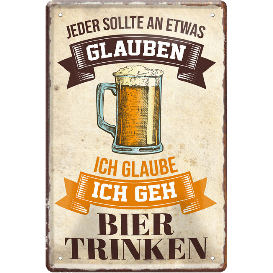 Bier Blechschild