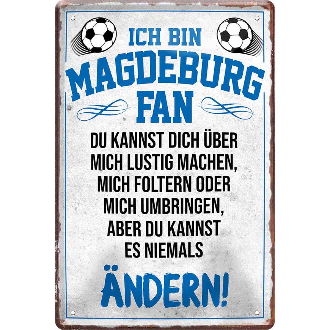Magdeburg Fanartikel Blechschilder