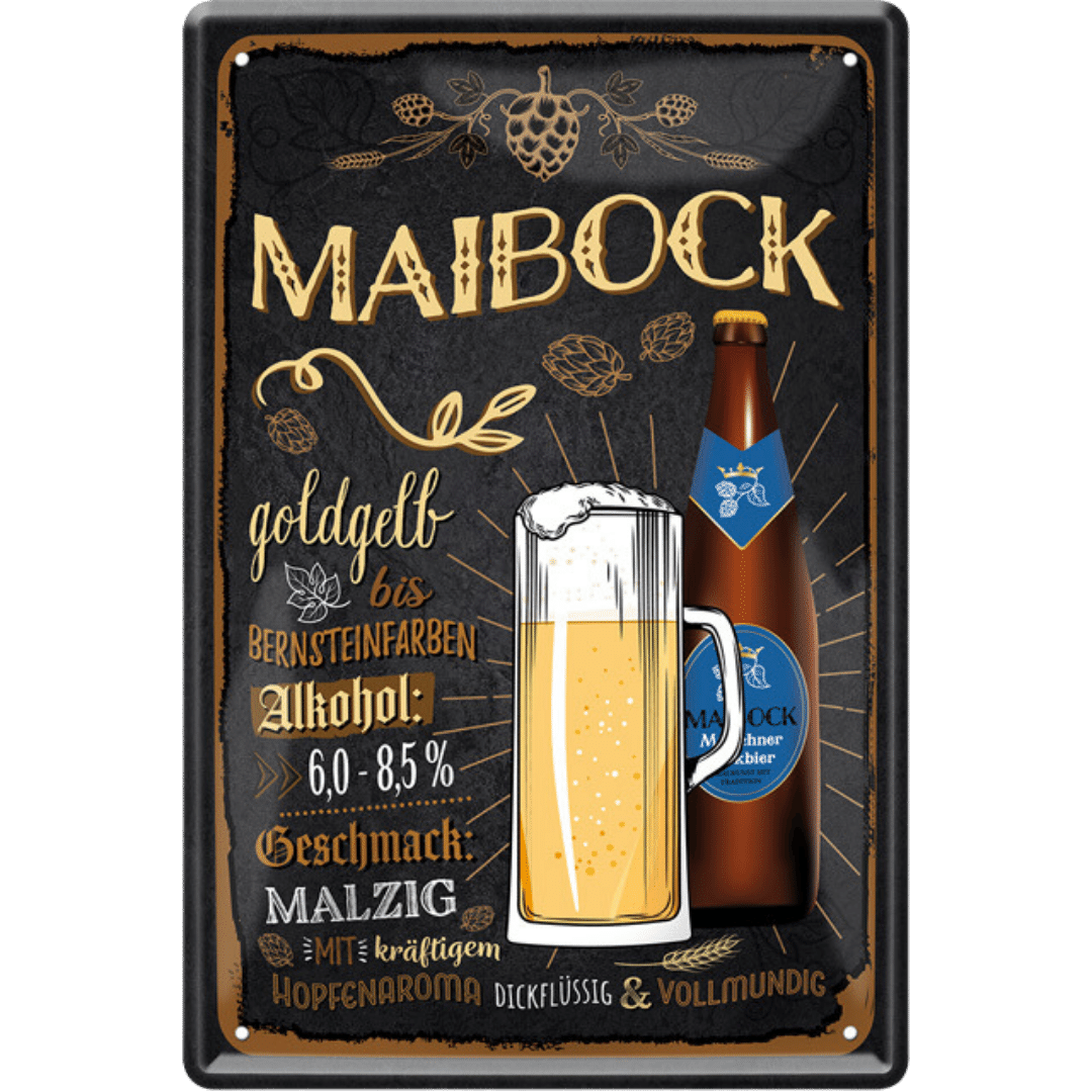Maibock Blechschild 20 x 30 cm