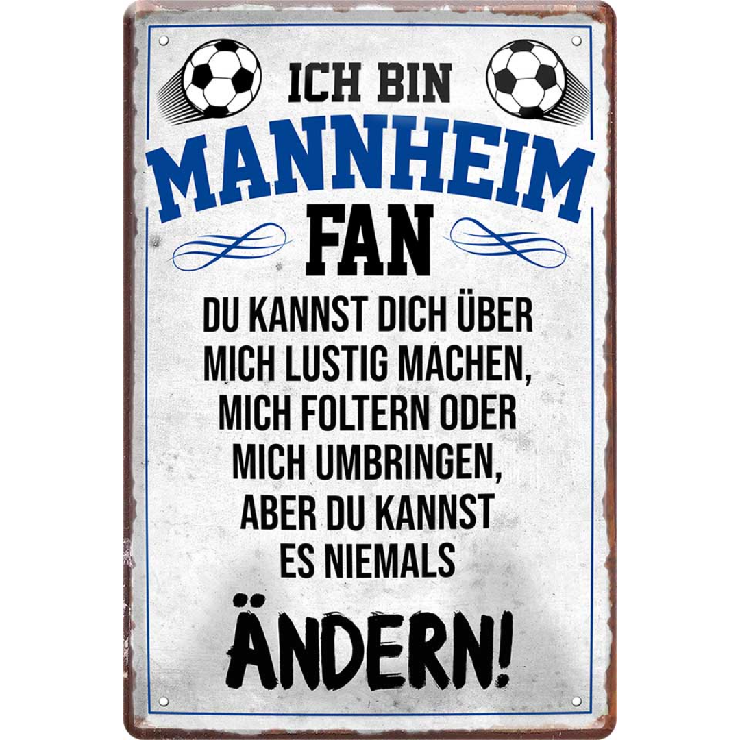 Waldhof / Mannheim Fanartikel Blechschilder