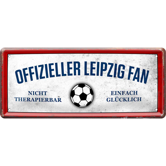 Leipzig Fanartikel Blechschilder - Man Cave Germany 28 x 12 cm (Offizieller Leipzig Fan) Blechschild