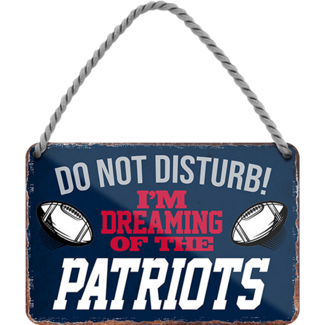 Patriots Fanartikel Blechschild 18 x 12 cm (B-Ware)