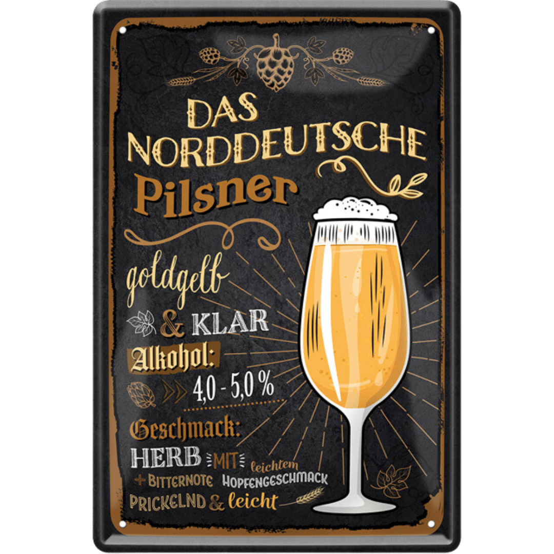 Pilsener Blechschild 20 x 30 cm