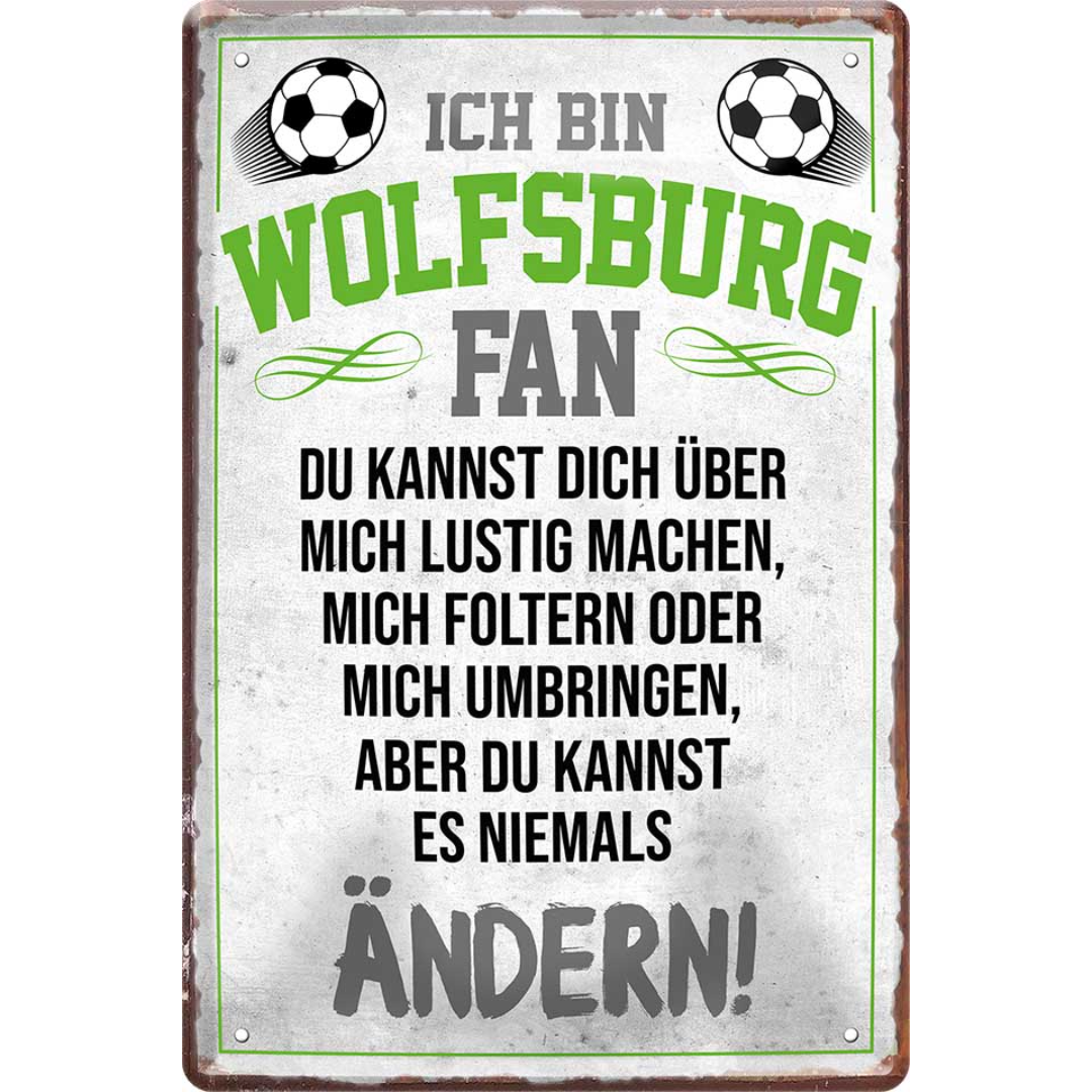 Wolfsburg Fanartikel Blechschilder