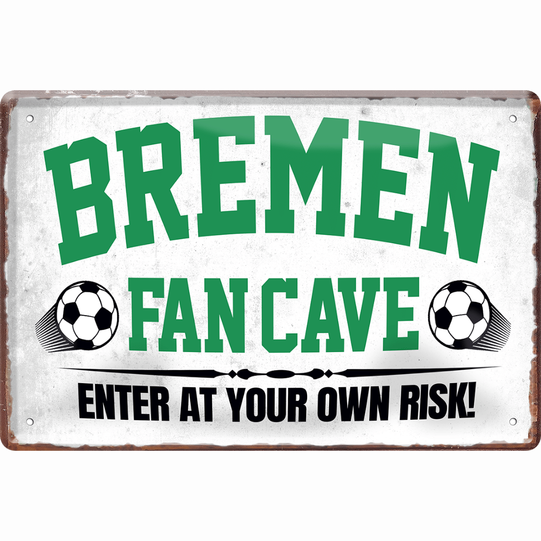 Bremen Fanartikel Blechschilder - Man Cave Germany Blechschild