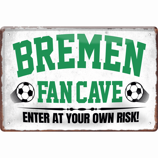 Bremen Fanartikel Blechschilder - Man Cave Germany Blechschild
