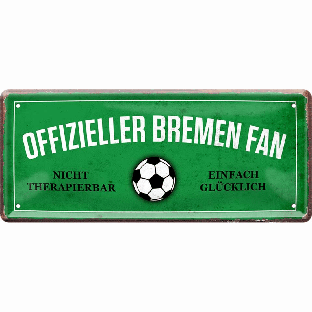 Bremen Fanartikel Blechschilder - Man Cave Germany Blechschild