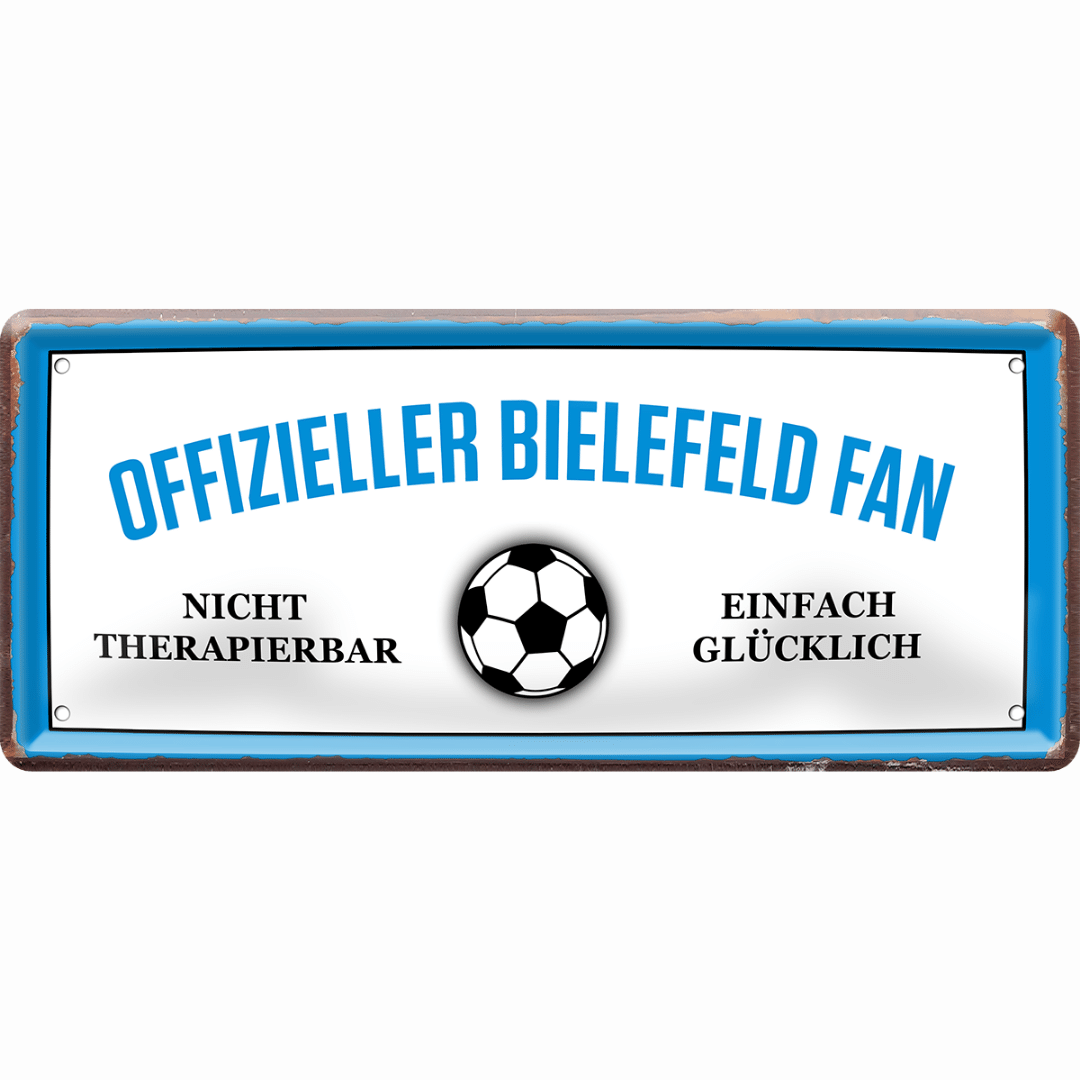 Bielefeld Fanartikel Blechschilder - Man Cave Germany Blechschild