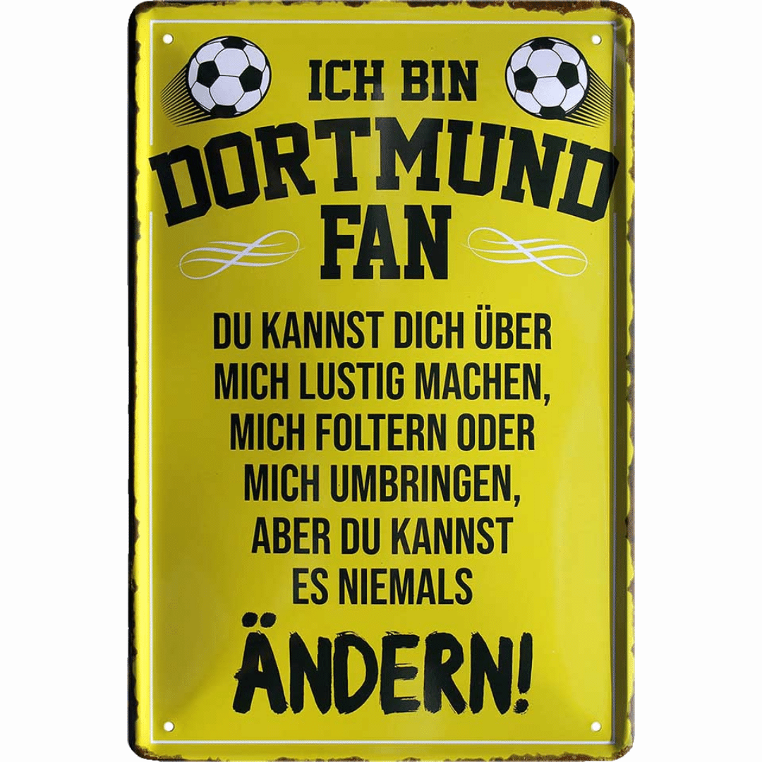 Dortmund Fanartikel Blechschilder - Man Cave Germany Blechschild