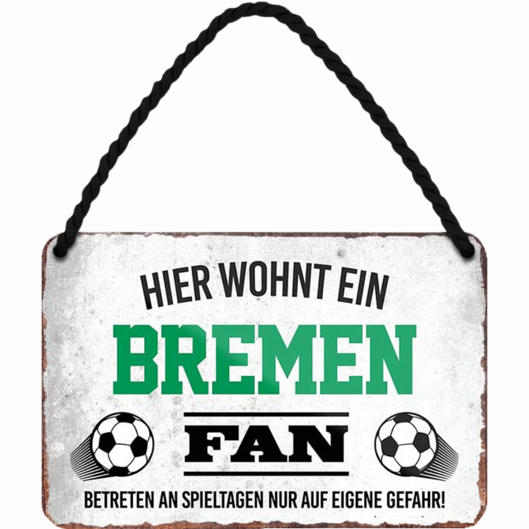 Bremen Fanartikel Blechschilder - Man Cave Germany Blechschild