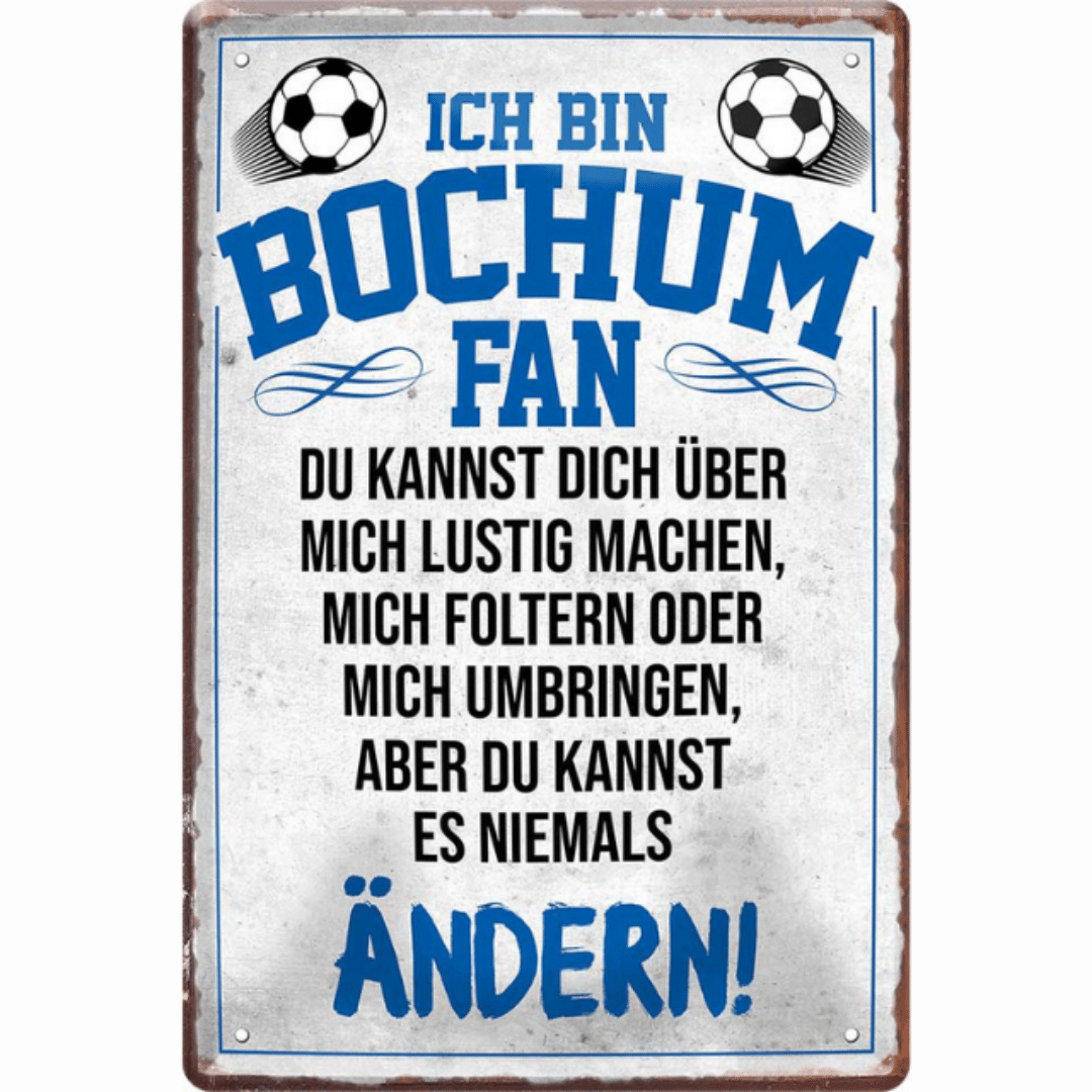 Bochum Fanartikel Blechschilder - Man Cave Germany Blechschild
