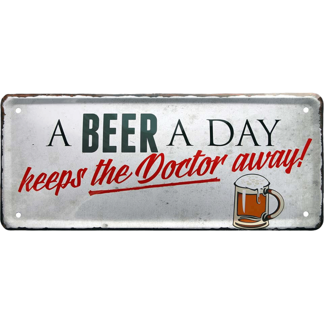 A Beer a Day Blechschild Dekoration