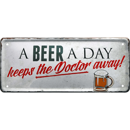 A Beer a Day Blechschild Dekoration