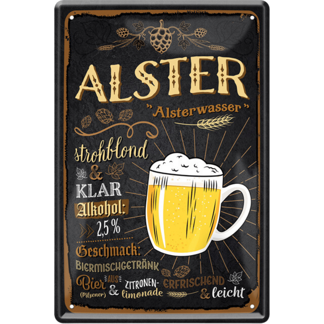 Alster Blechschild Dekoration