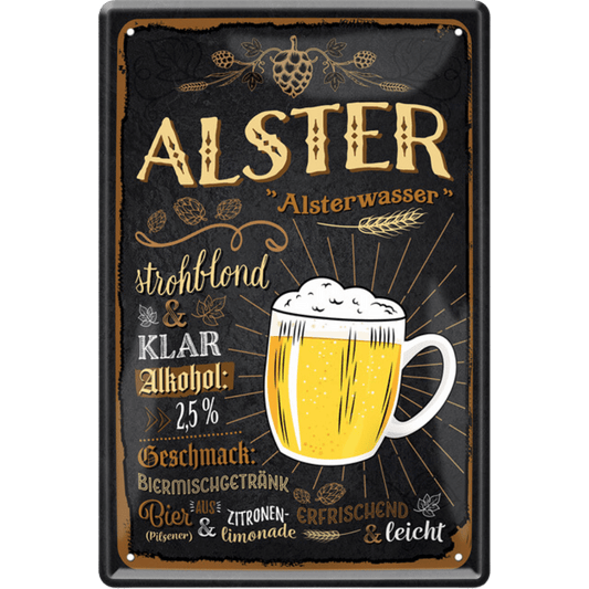 Alster Blechschild Dekoration