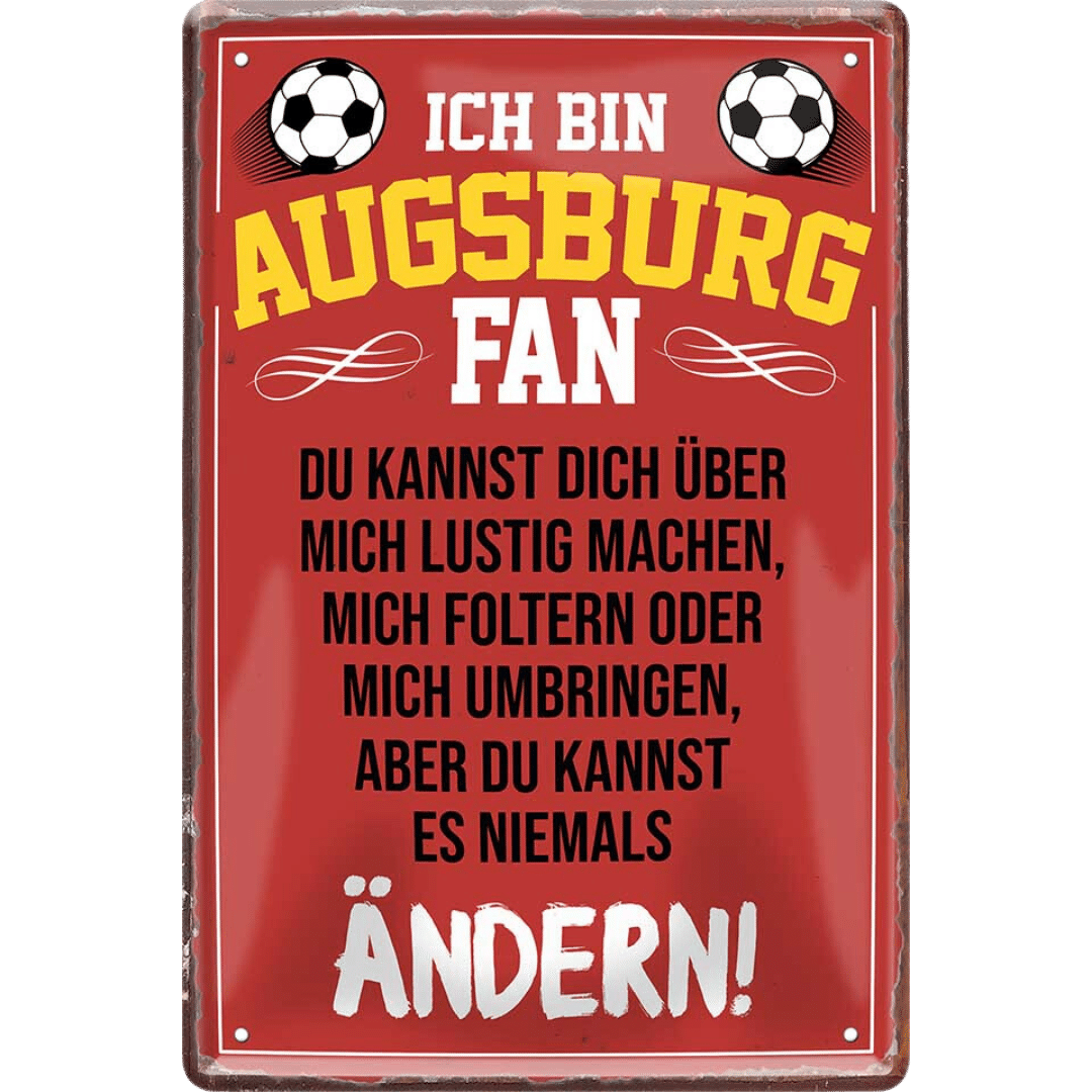 Augsburg Fanartikel Blechschilder