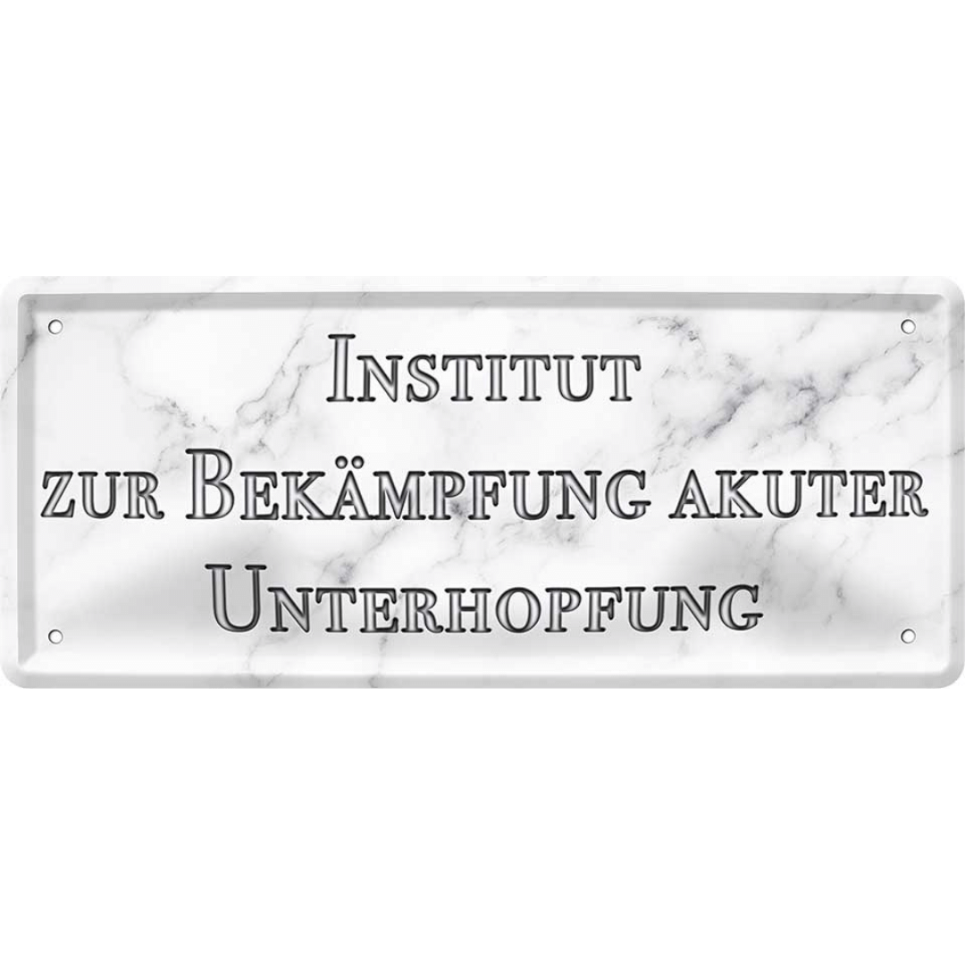 Bierinstitut Blechschild Dekoration