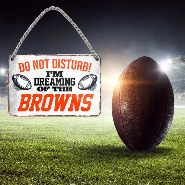 Browns Fanartikel Blechschild 18 x 12 cm - Man Cave Germany Blechschild