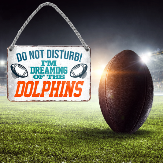 Dolphins Fanartikel Blechschilder 18 x 12 cm - Man Cave Germany Blechschild