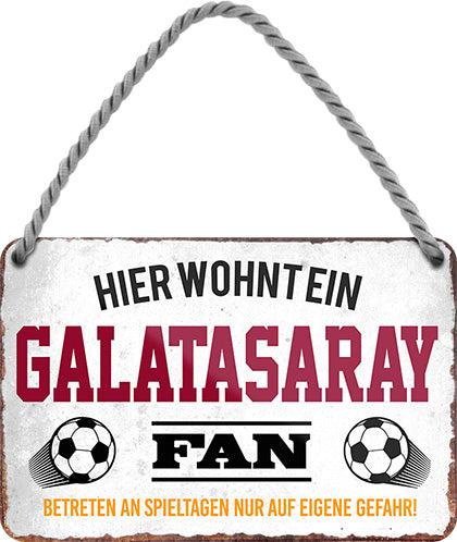 Galatasaray Blechschild 18 x 12 cm Fanartikel