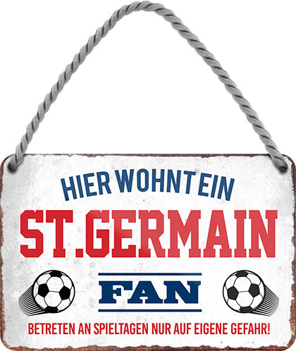 St. Germain Fanartikel Blechschild 18 x 12 cm - Man Cave Germany Blechschild