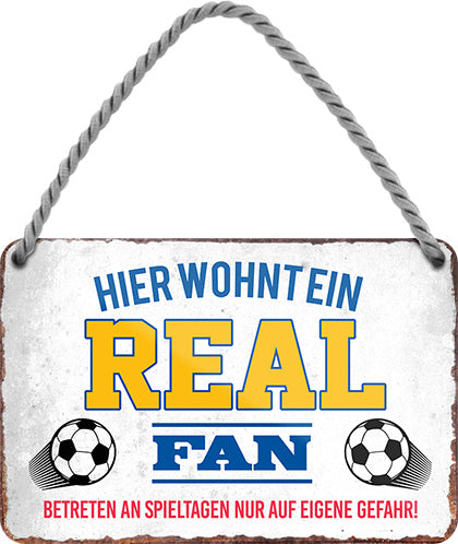 Real Fanartikel Blechschild 18 x 12 cm - Man Cave Germany Blechschild