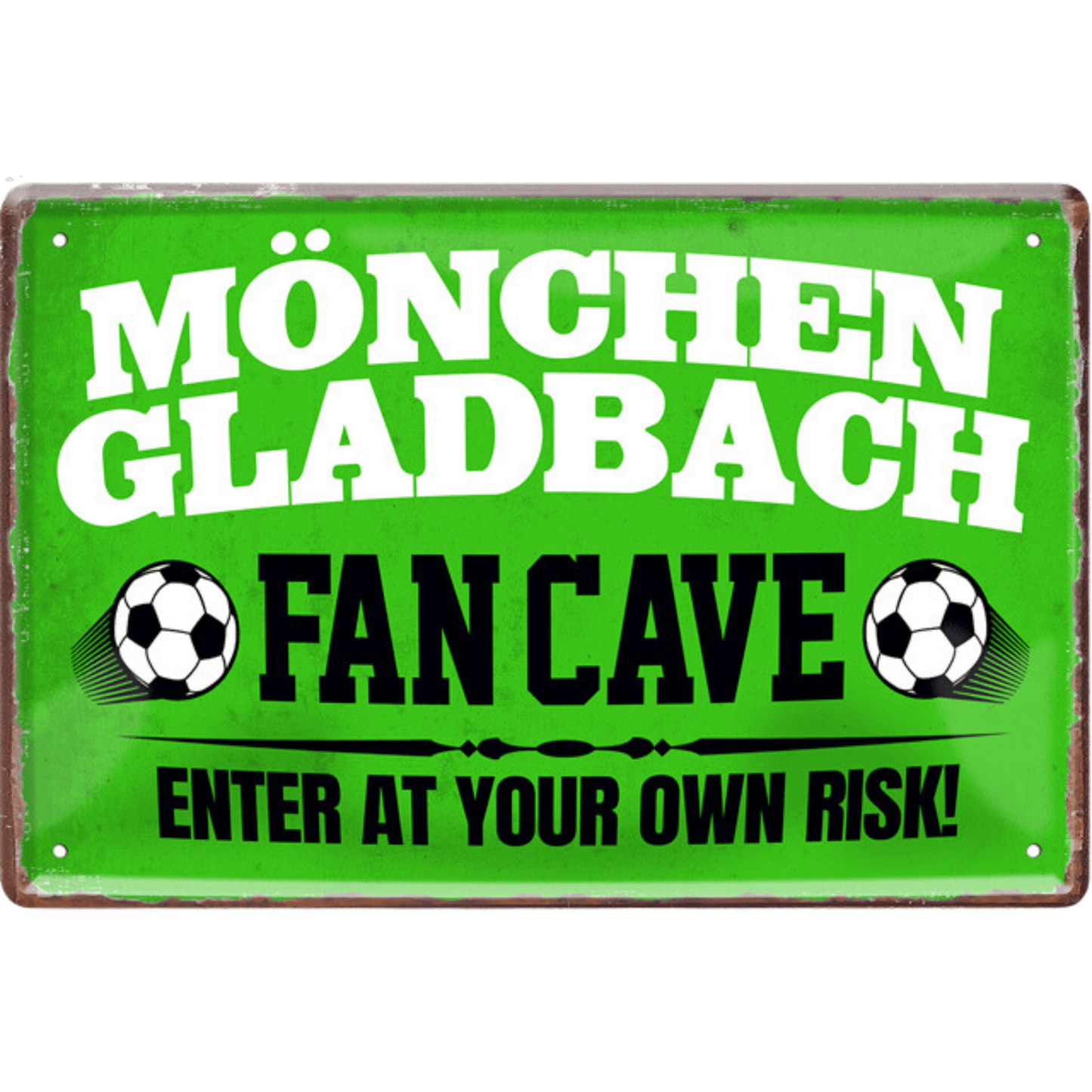 Mönchengladbach Fanartikel Blechschilder - Man Cave Germany 30 x 20 cm (Mönchengladbach Fan Cave) Blechschild