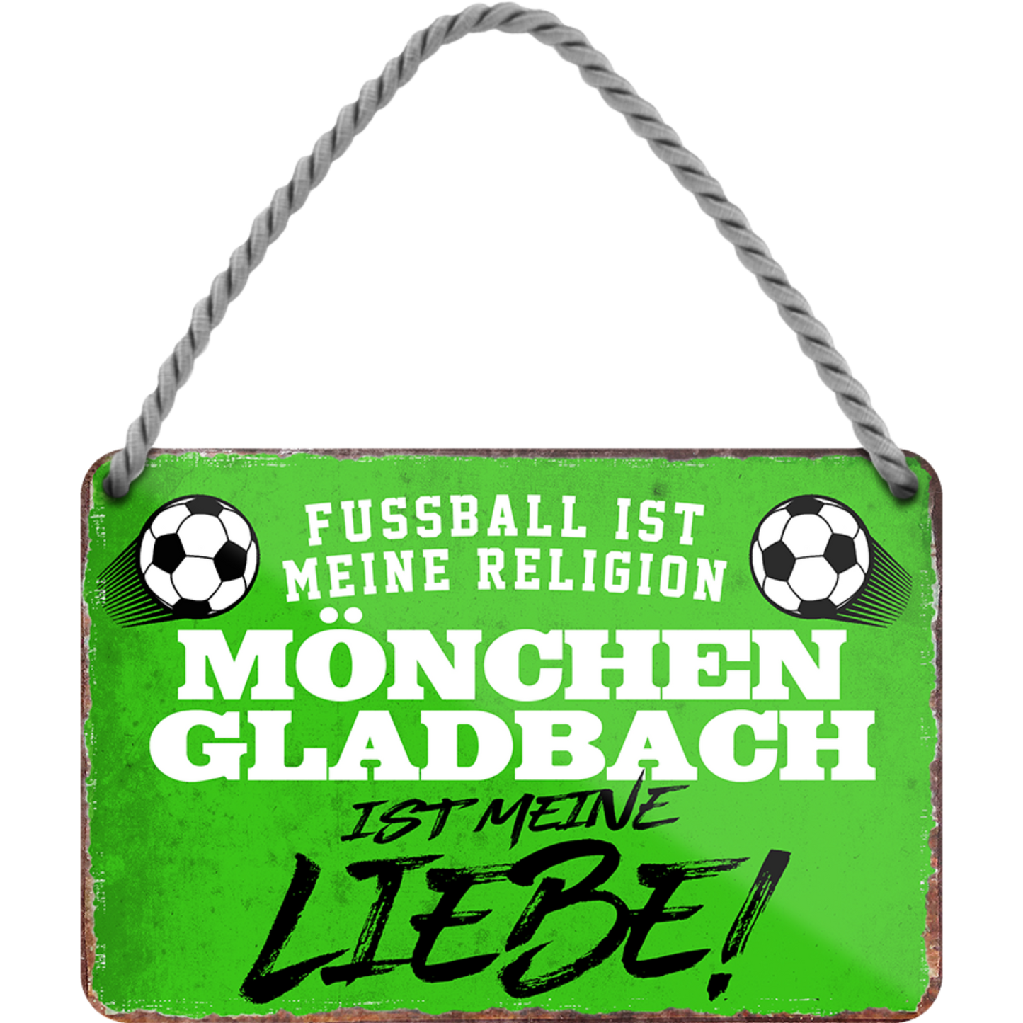 Mönchengladbach Fanartikel Blechschilder - Man Cave Germany 18 x 12 cm (Mönchengladbach ist meine Liebe) Blechschild