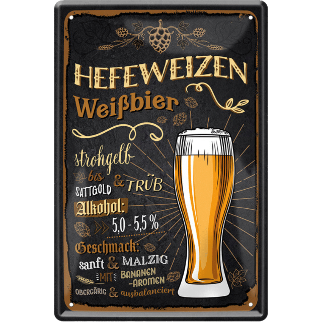 Hefeweizen Blechschild Dekoration