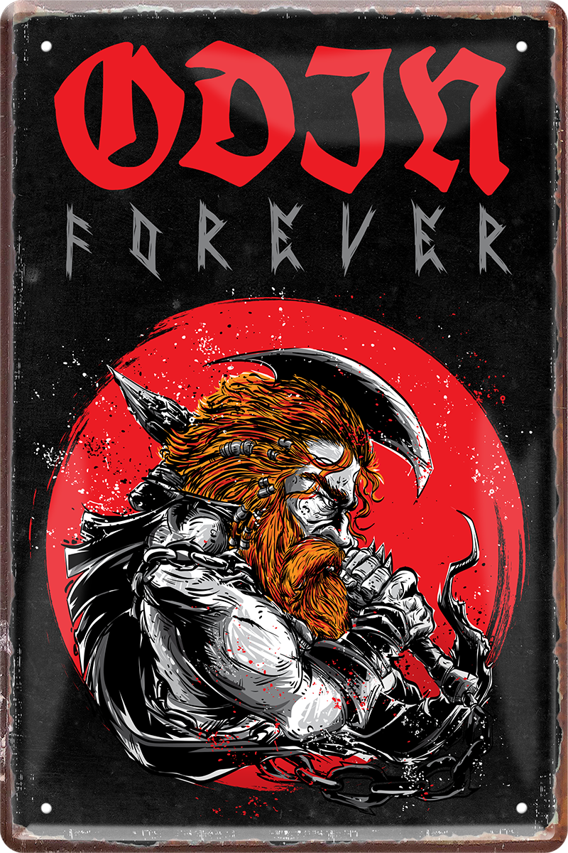 Odin Forever Blechschild 20 x 30 cm - Man Cave Germany Blechschild
