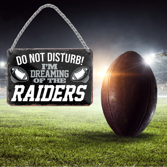 Raiders Fanartikel Blechschild 18 x 12 cm - Man Cave Germany Blechschild