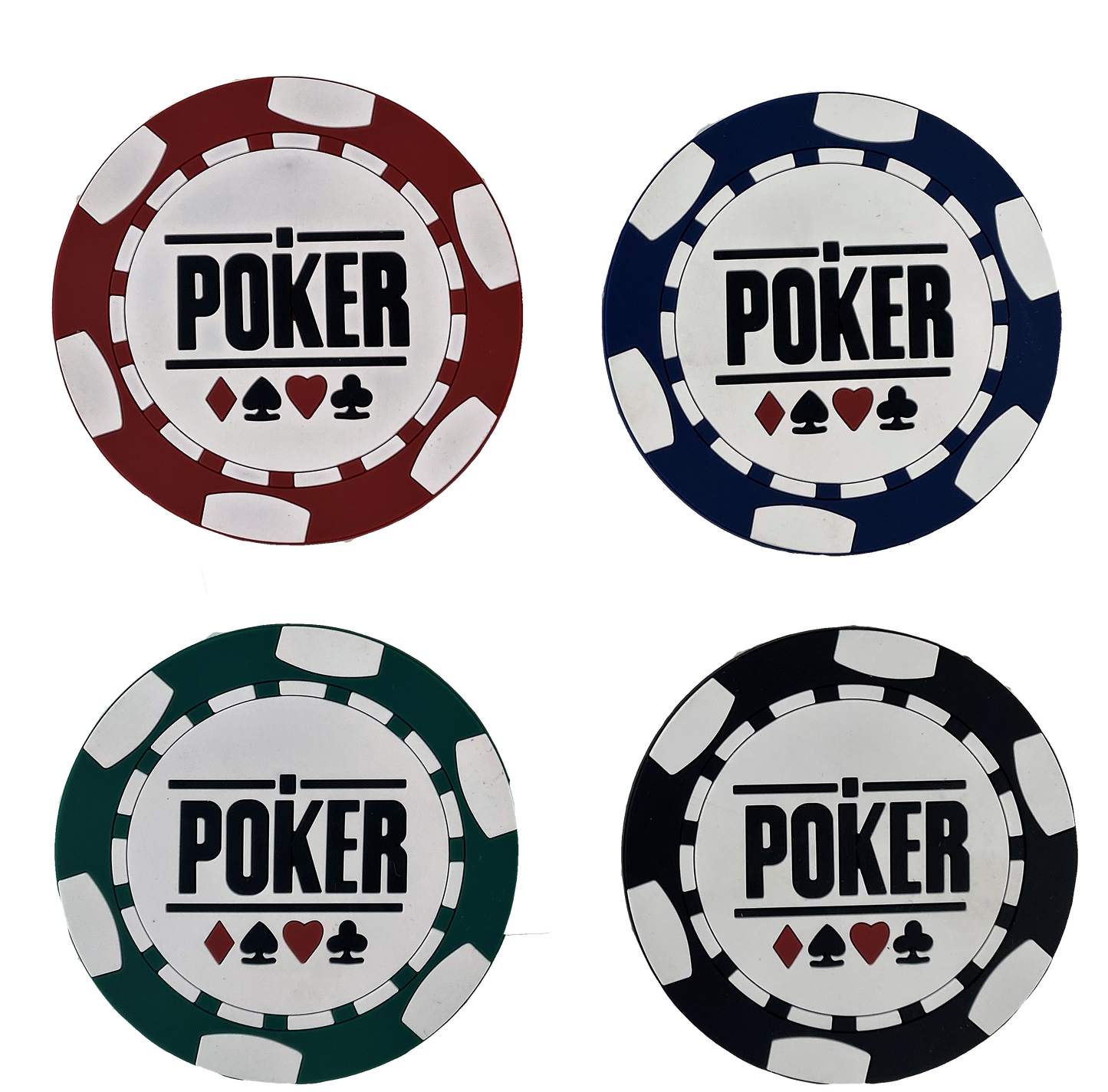 Pokerchip Untersetzer (4 Stück) - Man Cave Germany Glasuntersetzer & Bierdeckel